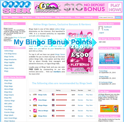 Bingo Bonus Points